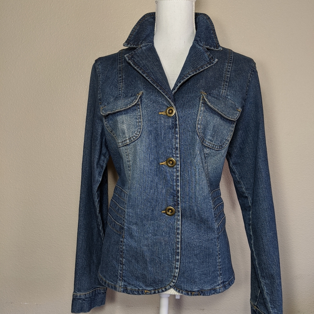 Coldwater Creek Denim Jacket Jean Blazer M